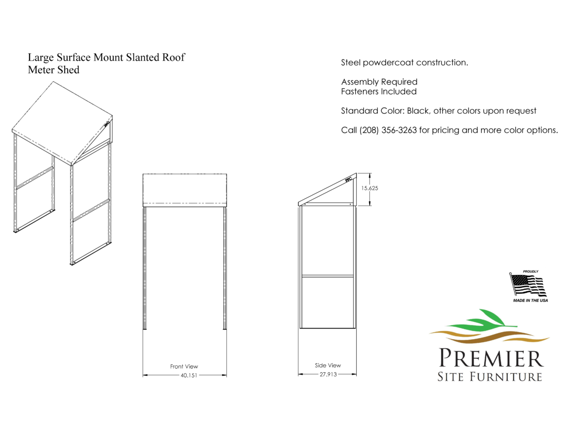 Slanted Roof Meter Shed