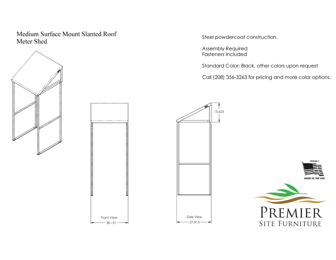 Slanted Roof Meter Shed